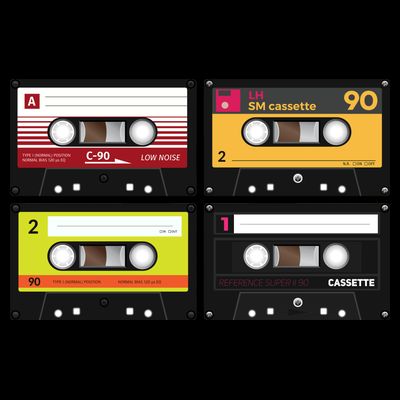 Cassette Tapes Music Mixtape Vintage Retro 80s Tech T-Shirt