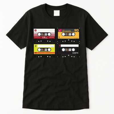 Cassette Tapes Music Mixtape Vintage Retro 80s Tech Tall T-Shirt
