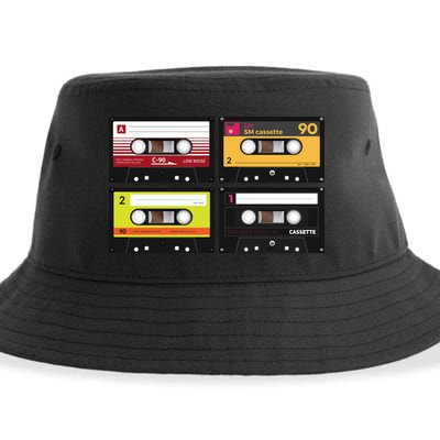 Cassette Tapes Music Mixtape Vintage Retro 80s Tech Sustainable Bucket Hat