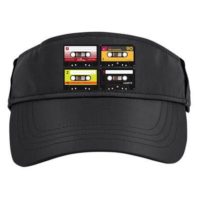 Cassette Tapes Music Mixtape Vintage Retro 80s Tech Adult Drive Performance Visor