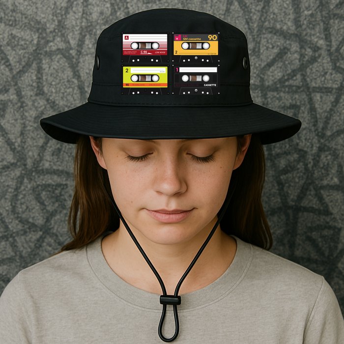 Cassette Tapes Music Mixtape Vintage Retro 80s Tech Bucket Hat