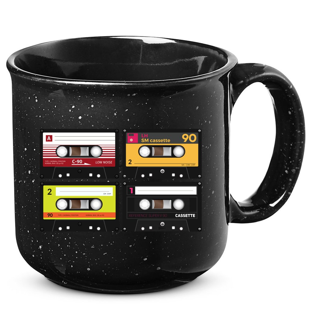 Cassette Tapes Music Mixtape Vintage Retro 80s Tech 15oz Campfire Ceramic Mug
