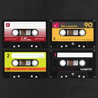 Cassette Tapes Music Mixtape Vintage Retro 80s Tech Beanie