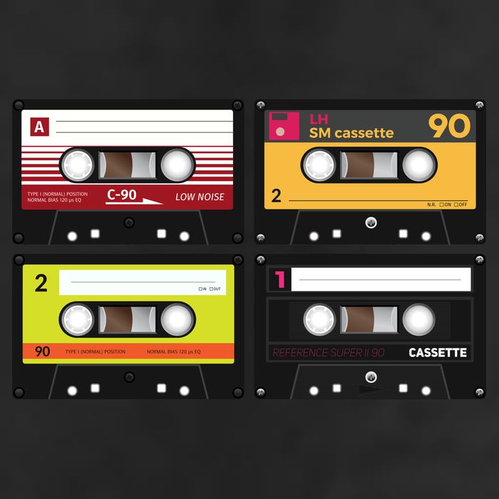 Cassette Tapes Music Mixtape Vintage Retro 80s Tech Beanie