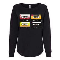 Cassette Tapes Music Mixtape Vintage Retro 80s Tech Womens California Wash Sweatshirt