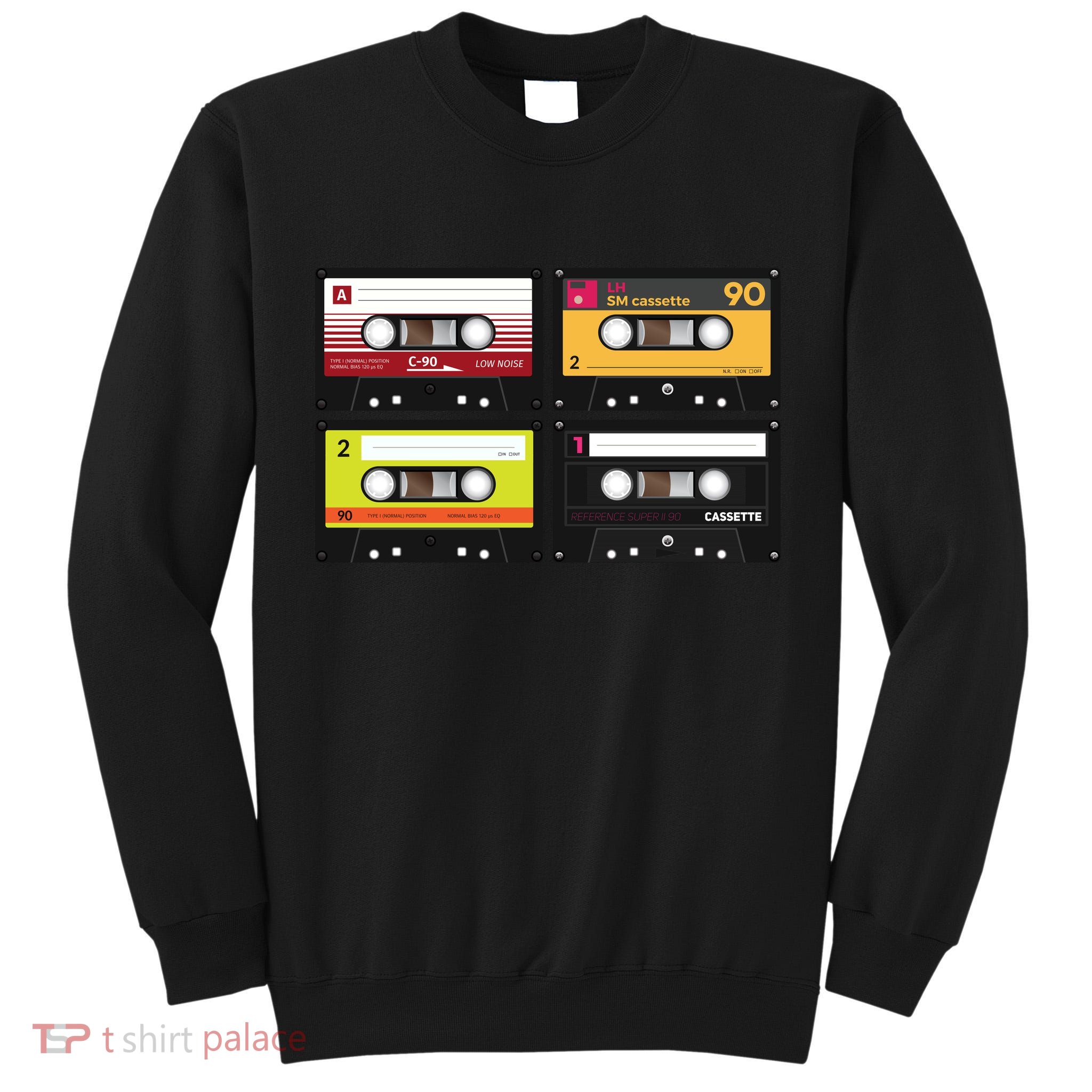 Cassette Tapes Music Mixtape Vintage Retro 80s Tech Tall Sweatshirt