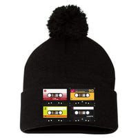 Cassette Tapes Music Mixtape Vintage Retro 80s Tech Pom Pom 12in Knit Beanie