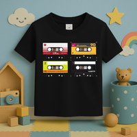 Cassette Tapes Music Mixtape Vintage Retro 80s Tech Toddler T-Shirt