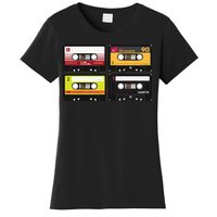 Cassette Tapes Music Mixtape Vintage Retro 80s Tech Women's T-Shirt