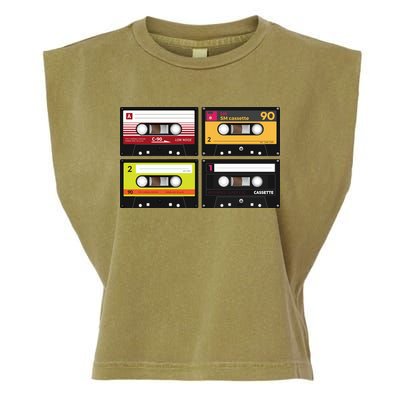 Cassette Tapes Music Mixtape Vintage Retro 80s Tech Garment-Dyed Women's Muscle Tee