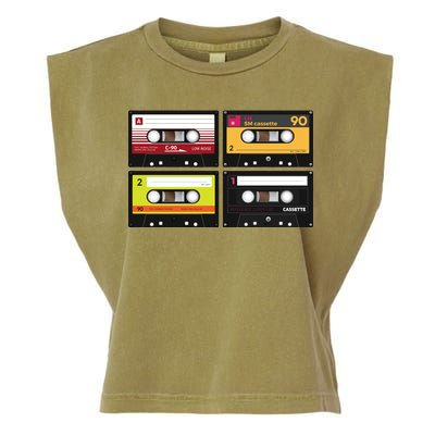 Cassette Tapes Music Mixtape Vintage Retro 80s Tech Garment-Dyed Women's Muscle Tee