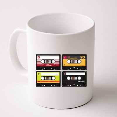 Cassette Tapes Music Mixtape Vintage Retro 80s Tech Coffee Mug