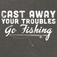 Cast Away Your Troubles Go Fishing Cotton Canvas Backpack