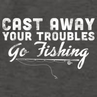 Cast Away Your Troubles Go Fishing Vector Backpack