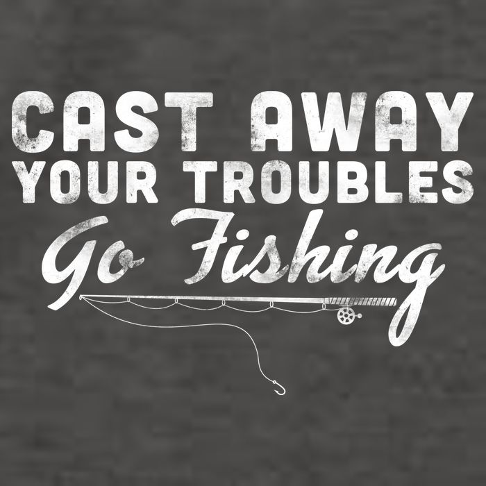 Cast Away Your Troubles Go Fishing Vector Backpack