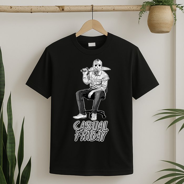 Casual Friday Scary Halloween Horror Movie T-Shirt