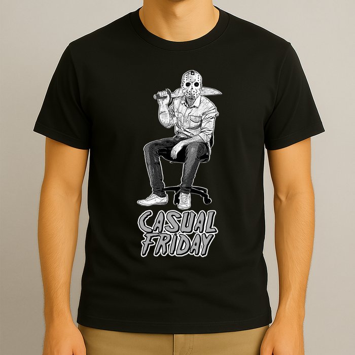 Casual Friday Scary Halloween Horror Movie T-Shirt