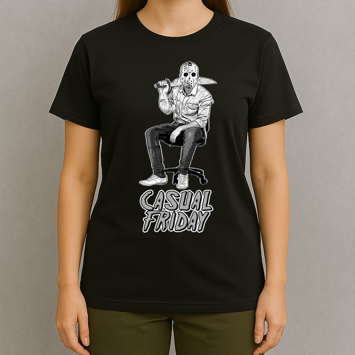 Casual Friday Scary Halloween Horror Movie T-Shirt
