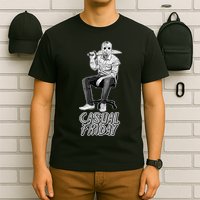 Casual Friday Scary Halloween Horror Movie T-Shirt