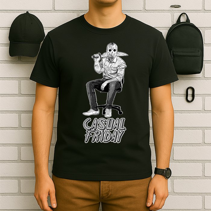 Casual Friday Scary Halloween Horror Movie T-Shirt