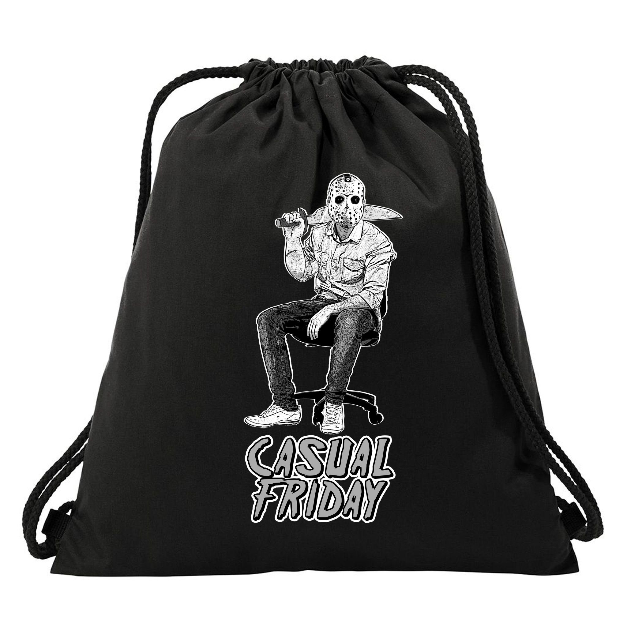 Casual Friday Scary Halloween Horror Movie Drawstring Bag
