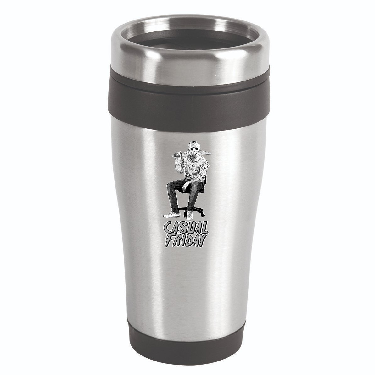 Casual Friday Scary Halloween Horror Movie 16oz Travel Tumbler