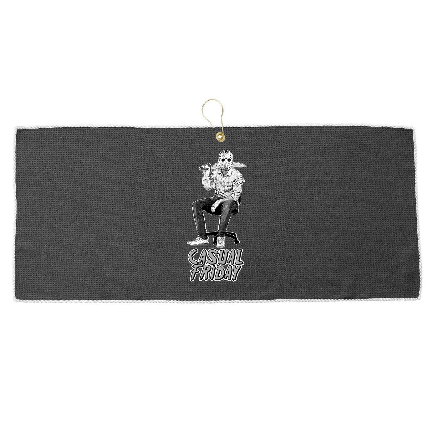 Casual Friday Scary Halloween Horror Movie Large Microfiber Waffle Golf Towel