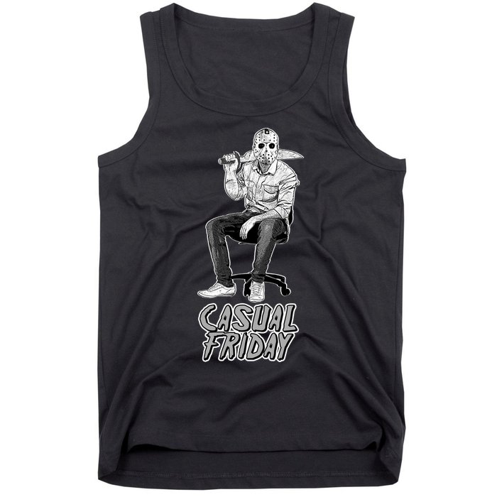 Casual Friday Scary Halloween Horror Movie Tank Top