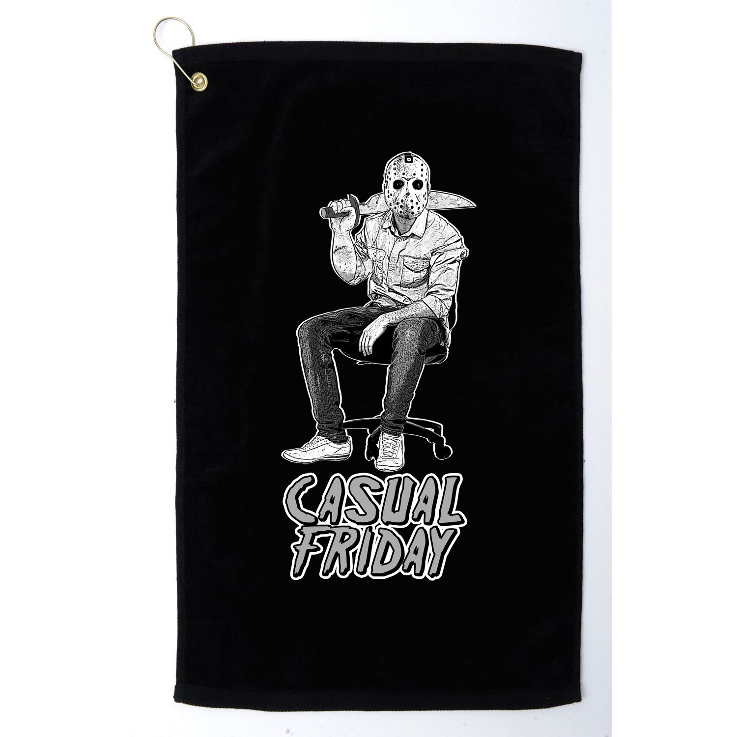 Casual Friday Scary Halloween Horror Movie Golf Towel