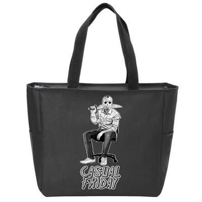 Casual Friday Scary Halloween Horror Movie Zip Tote Bag