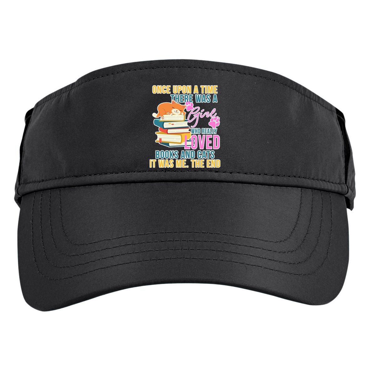 Cat And Books Girl Adult Drive Performance Visor