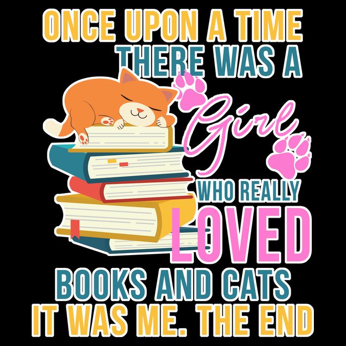 Cat And Books Girl Bucket Hat