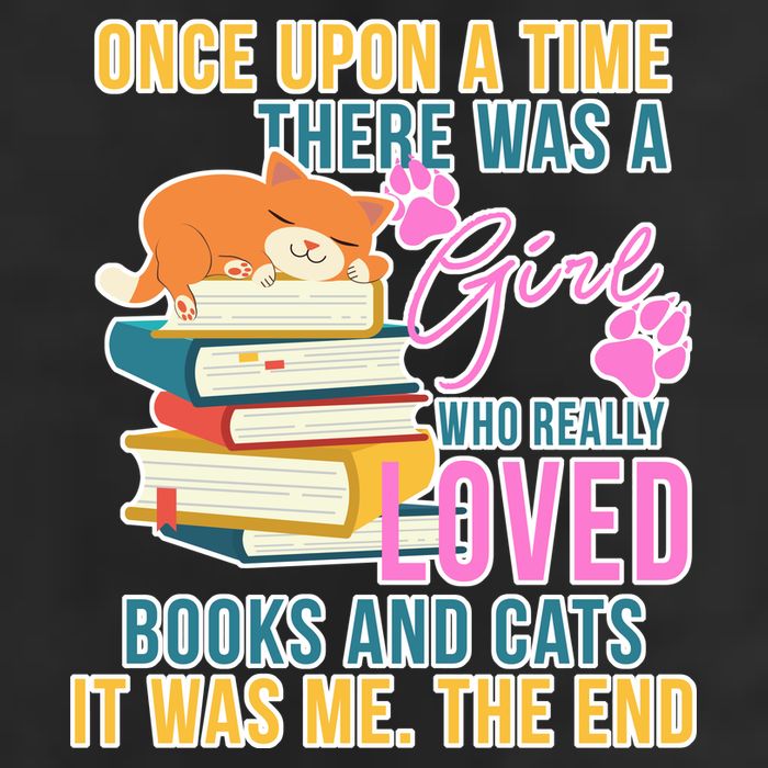 Cat And Books Girl 11oz C Handle Ceramic Mug