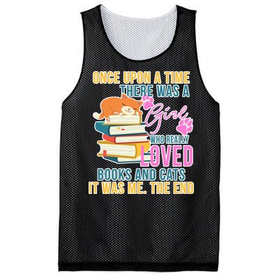 Cat And Books Girl Mesh Reversible Basketball Jersey Tank