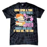 Cat And Books Girl Tie-Dye T-Shirt