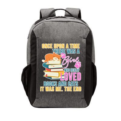 Cat And Books Girl Vector Backpack