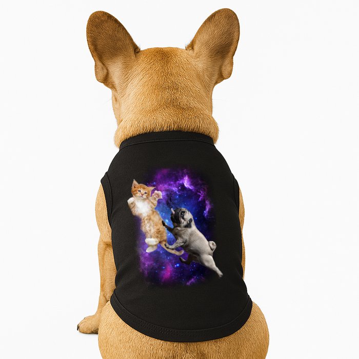 Cat And Pug In Space Doggie Tank