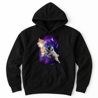 Cat And Pug In Space Hoodie