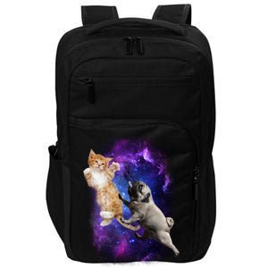 Cat And Pug In Space Impact Tech Backpack