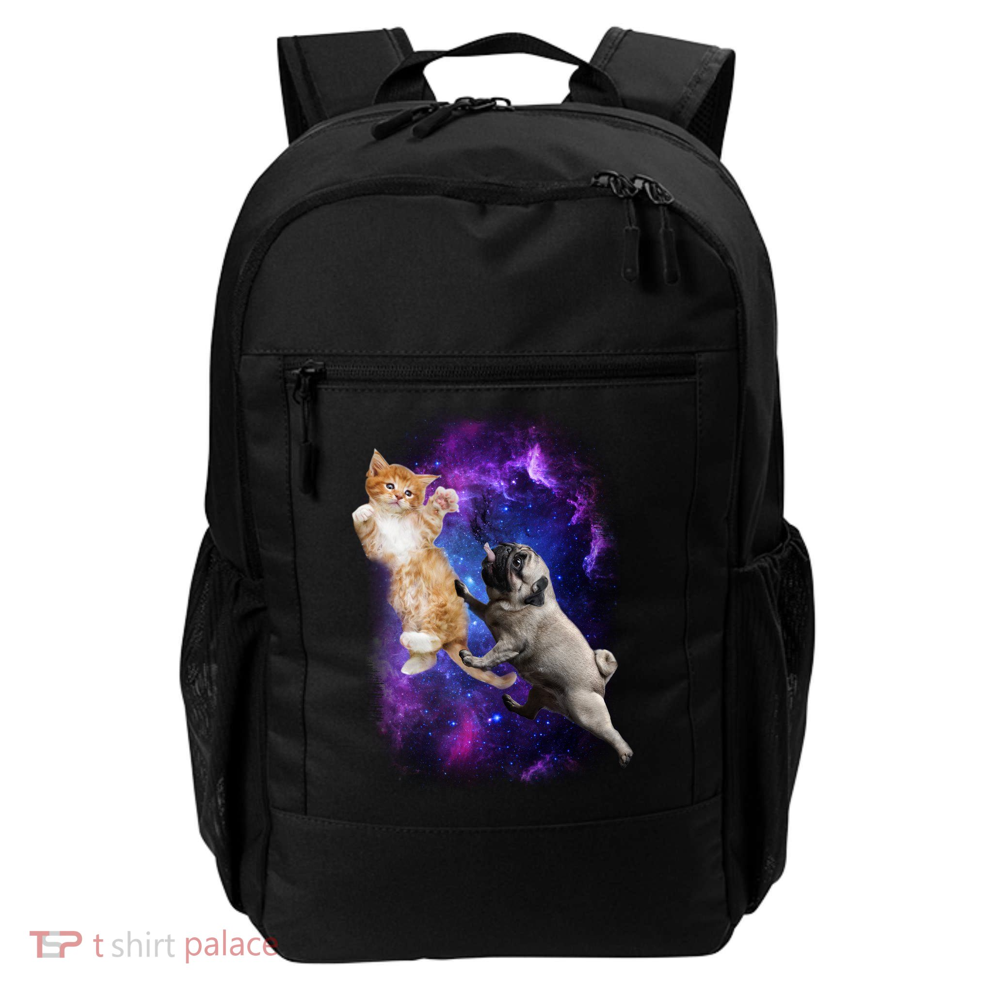 Cat And Pug In Space Daily Commute Backpack