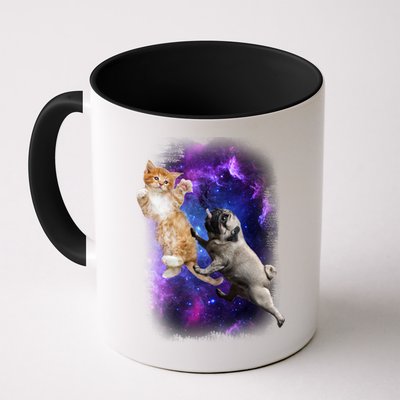 Cat And Pug In Space Mug