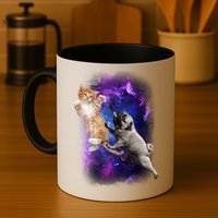 Cat And Pug In Space Mug
