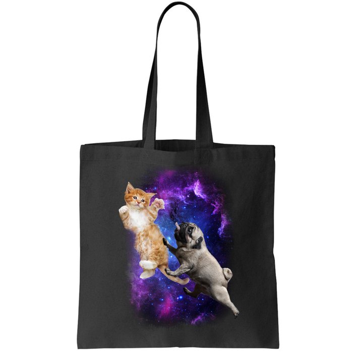 Cat And Pug In Space Bag