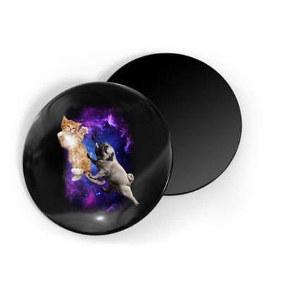 Cat And Pug In Space Magnet