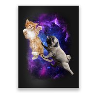 Cat And Pug In Space Poster