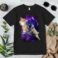 Cat And Pug In Space Premium T-Shirt