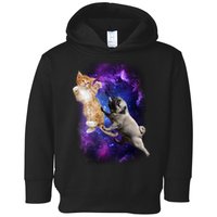 Cat And Pug In Space Toddler Hoodie