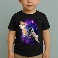 Cat And Pug In Space Toddler T-Shirt