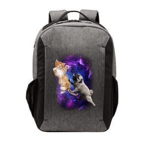 Cat And Pug In Space Vector Backpack