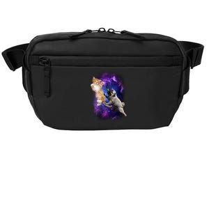 Cat And Pug In Space Crossbody Pack